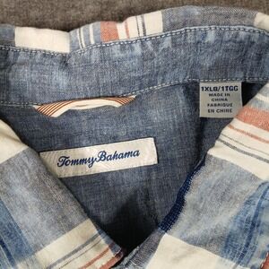 Tommy Bahama Men's Multi Color Plaid Size 1XLB 100% Cotton‎ Long Sleeve Shirt